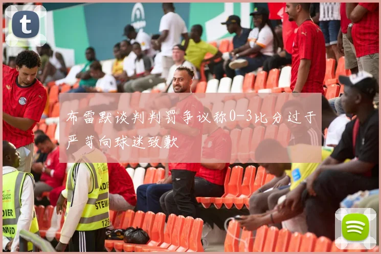 布雷默谈判判罚争议称0-3比分过于严苛向球迷致歉